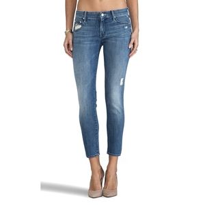 MOTHER The Looker Graffiti Girl Distressed Jeans